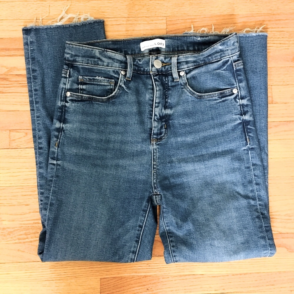 Loft high rise cropped jeans